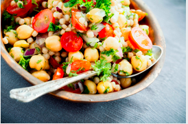 Salade complète aux légumineuses