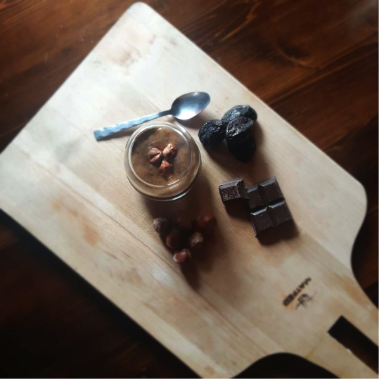 Crème au chocolat et aux pruneaux