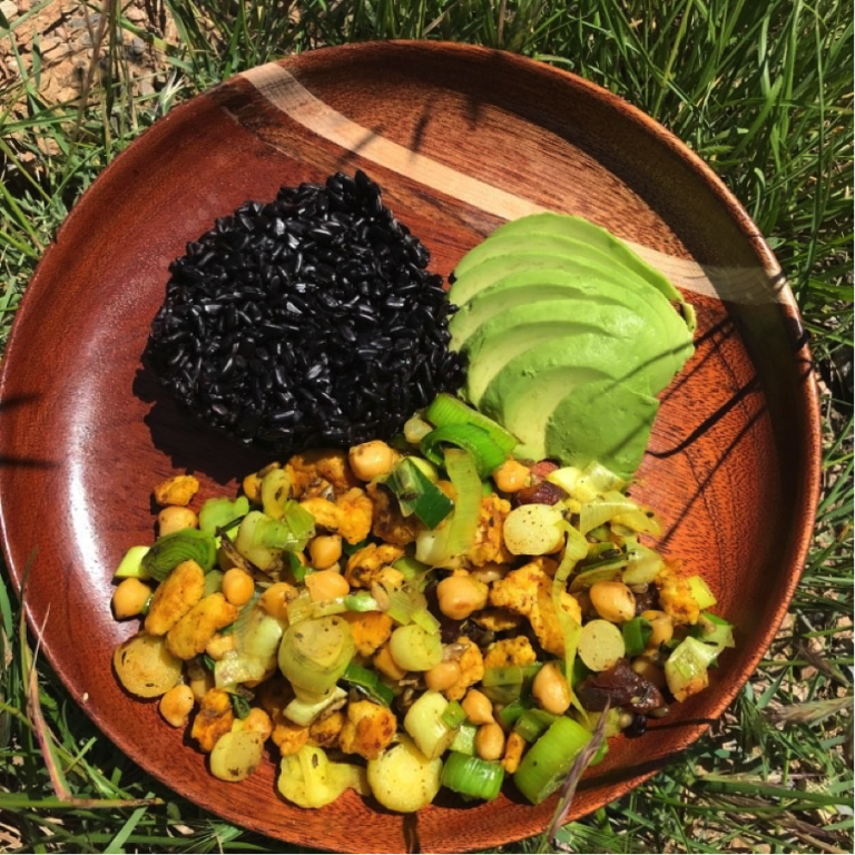Fricassée de soja aux pois chiches