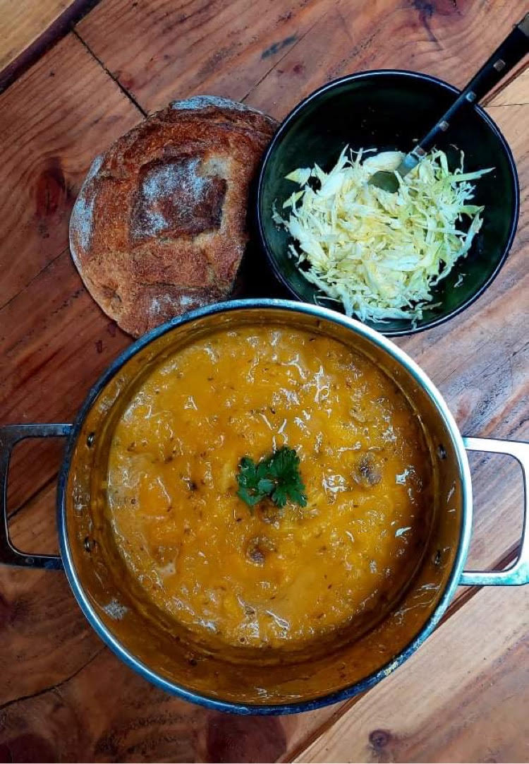 « Soupe » de potiron au safran et au cumin